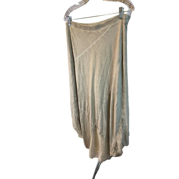 Chico's Meagan Tan Pieced Long Pull On Maxi Skirt Sz M - Picture 3 of 10